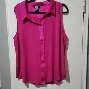 DKNY Fuchsia Sleeveless Blouse